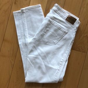 Abercrombie and Fitch white denim jeans
